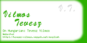 vilmos tevesz business card